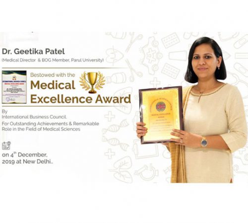 Parul Sevashram Hospital received Medical Excellence Award